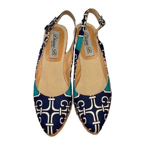 Diane B Milano Espadrille Wedge Sandals - Picture 2 of 4